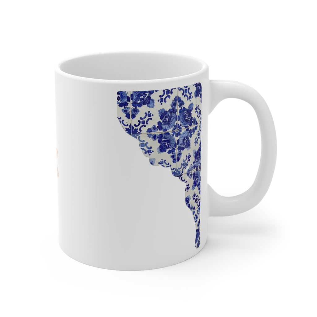 Arabic Morning Coffee Mug – يا صباح الورد والياسمين  Jasmin Ceramic Mug